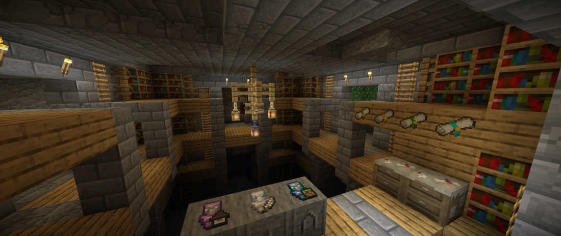 Vaults Library room with some items