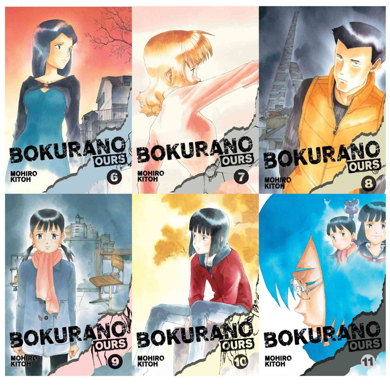 Bokurano OURS English MANGA Series by Mohiro Kitoh Set of Book Volumes 6-11