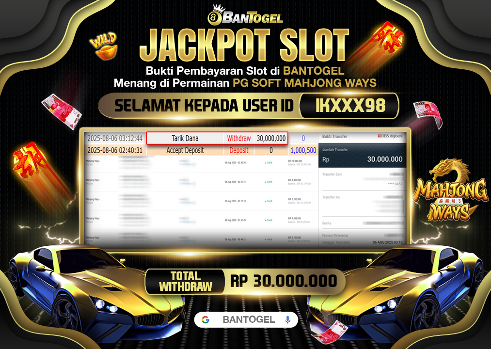 BUKTI JACKPOT LUNAS BANTOGEL