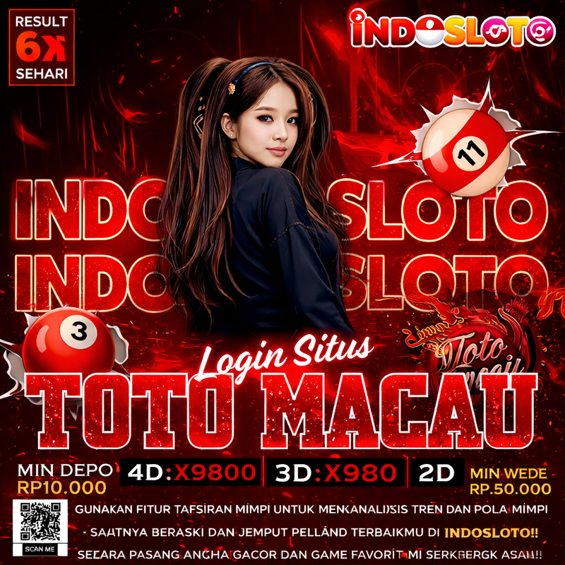 INDOSLOTO: Akses No.1 Situs Resmi Bandar Togel Toto Macau 4D Terpercaya
