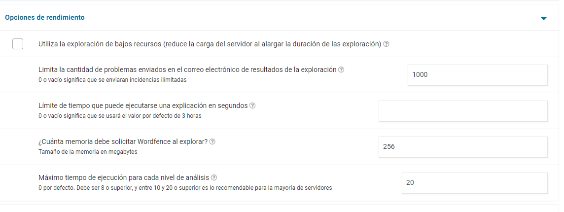Opciones