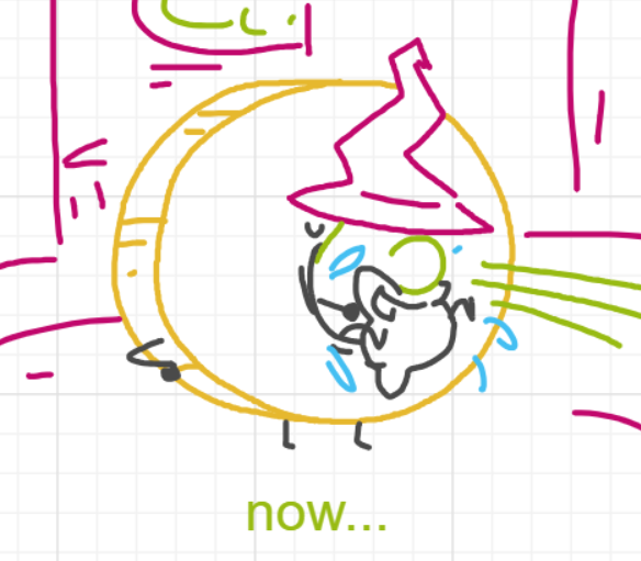 A panel from The Prime Number Few, episode eight of the Board Boards object show by Furretwalk/WalkingFurret.