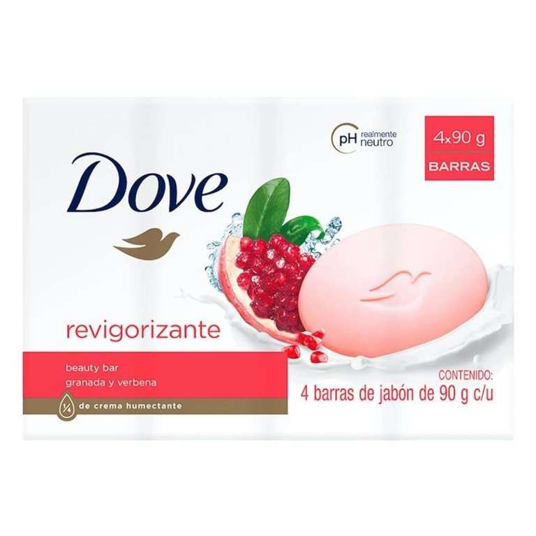 Amazon: DOVE Jabón en Barra Revigorizante 4pack de 90 g cada barra 
