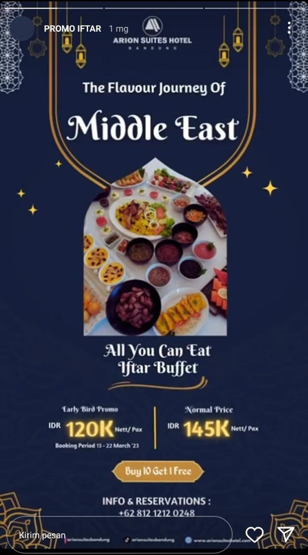 Arion Suites Hotel Bandung, hotel di Bandung yang menawarkan paket bubker all you can eat.
