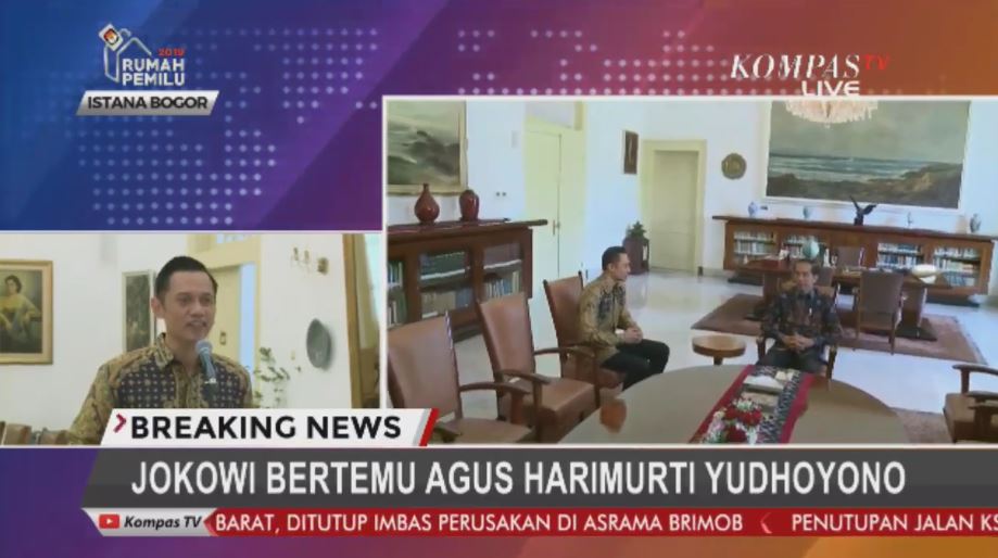 AHY Bertemu Jokowi di Istana Bogor, Selasa 22 Mei 2019 