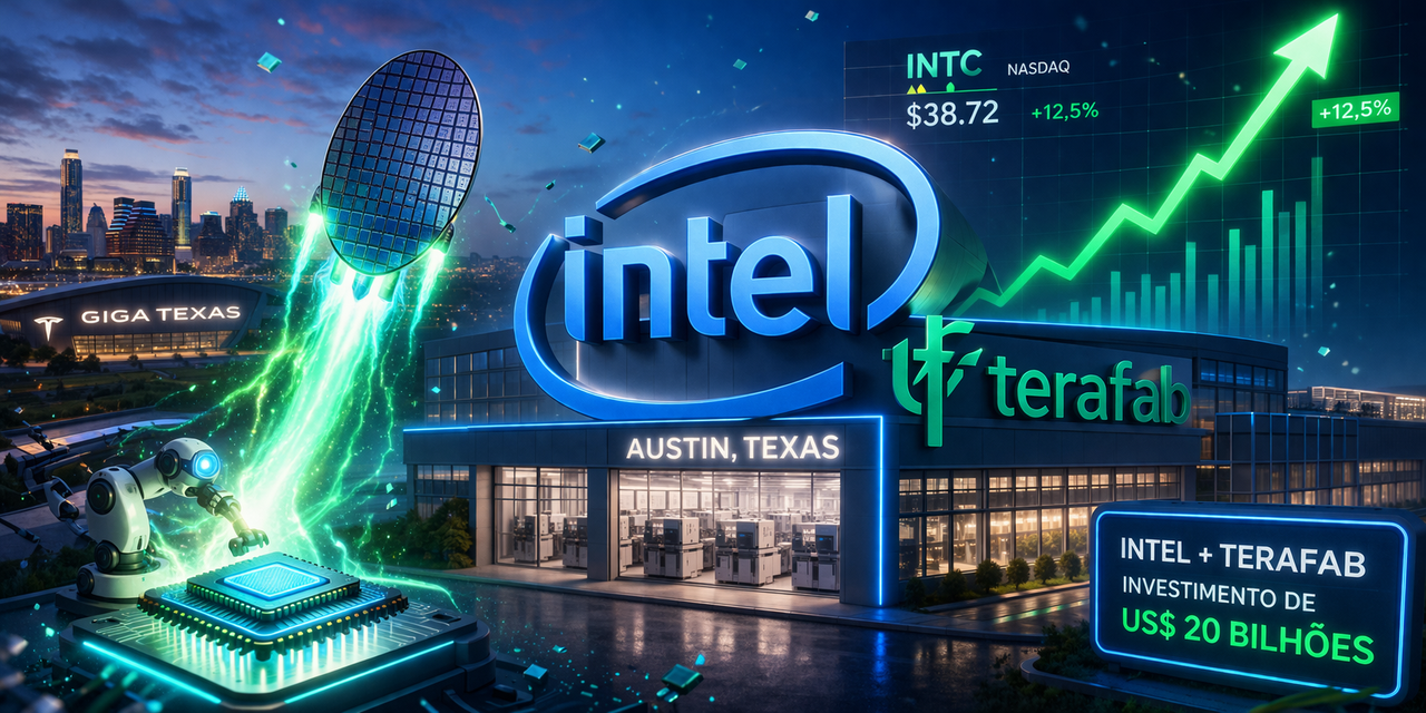 Intel entra no Terafab, o megaprojeto de chips de Elon Musk, e sua capitalização de mercado explode para US$ 305 bilhões — maior patamar em 25 anos