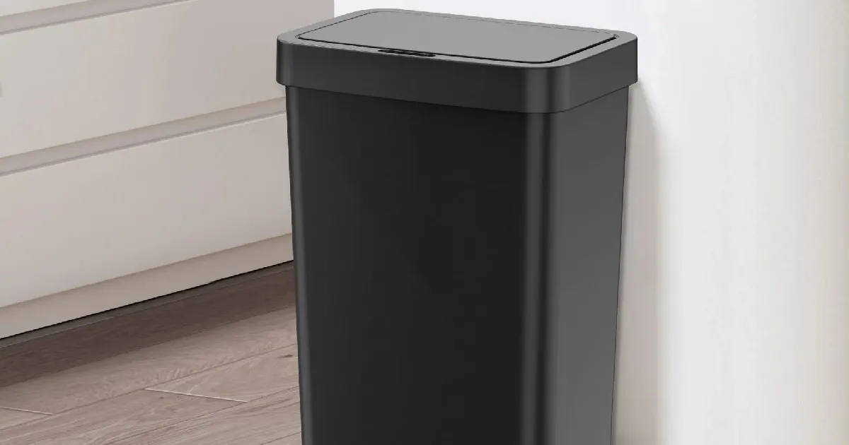 Upgrade Your Kitchen: Mainstays 13.2 Gallon Sensor Trash Can for Upgrade Your Kitchen: Mainstays 13.2 Gallon Sensor Trash Can for