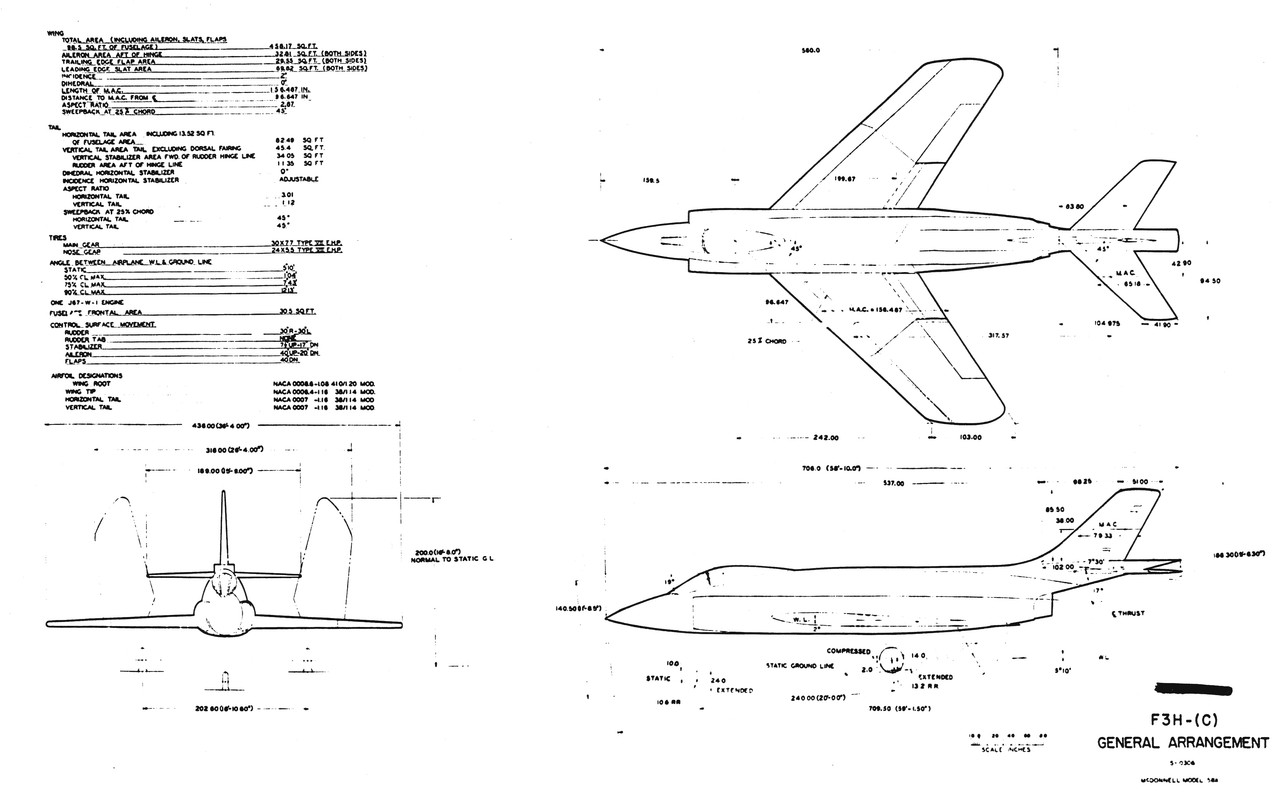 F3H-C General Arrangement