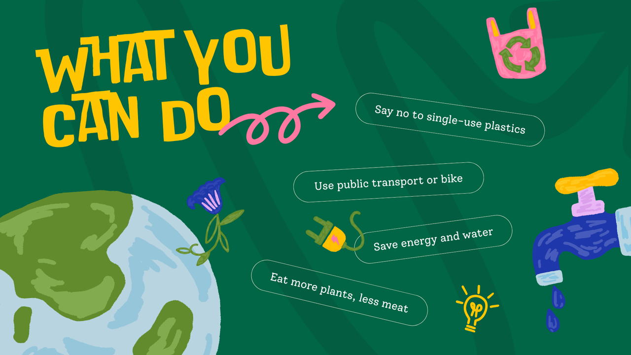 Green and Yellow Illustrated Earth Day Presentation