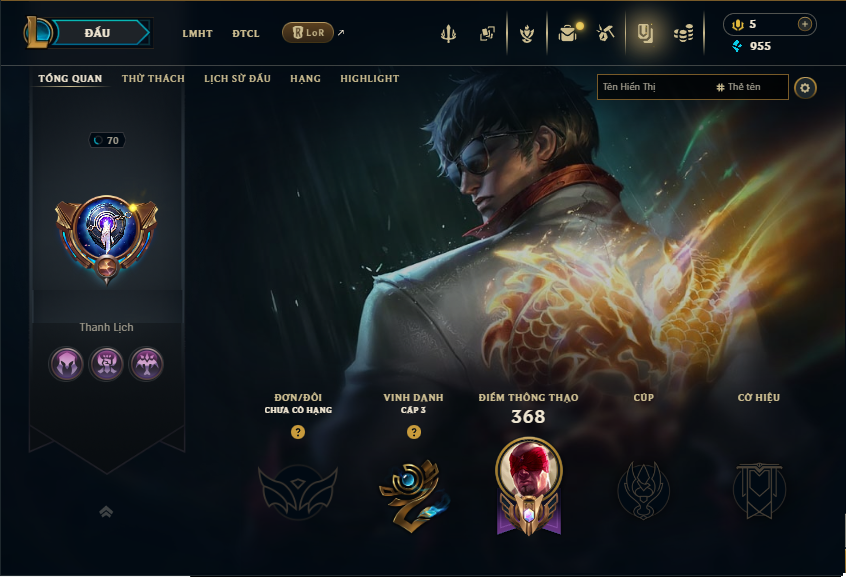 Acc LMHT # - Không Khung