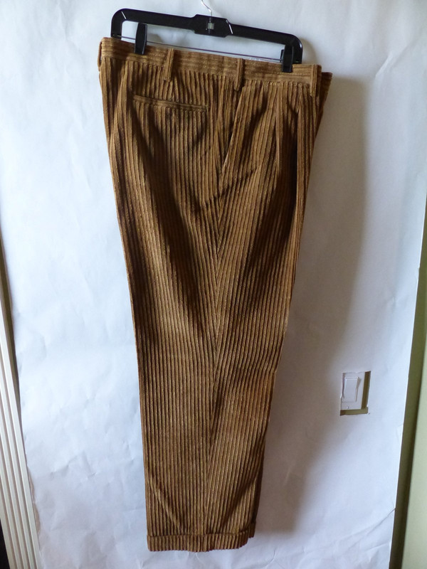 BULLOCK&JONES MENS CORDUROY PANTS IN MEDIUM BROWN US MENS SIZE 40