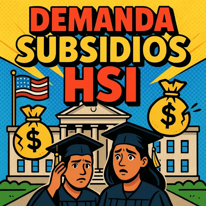 Estudiantes afectados por cancelación de subsidios HSI en EE.UU.