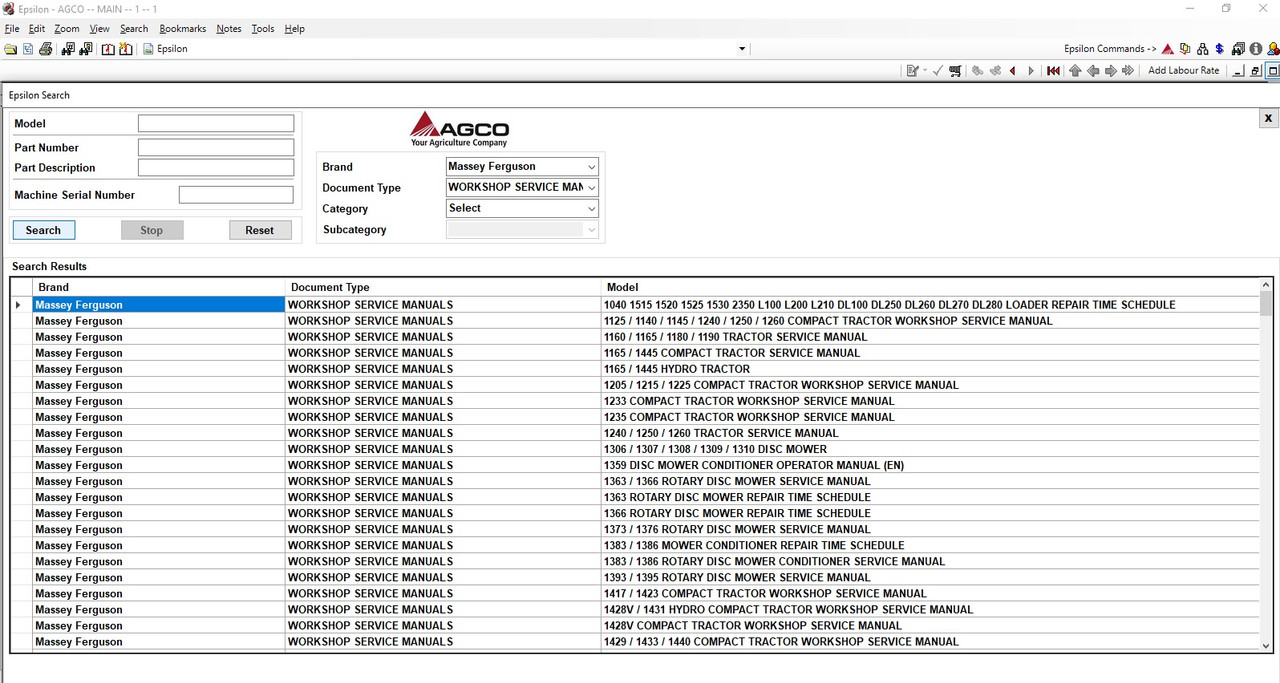 Massey Ferguson NA Workshop