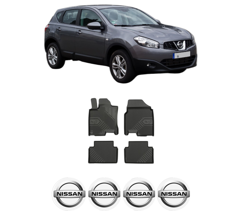 Set covorase presuri NISSAN QASHQAI I | J10 din 2017, auto, din cauciuc thermoplastic, 4 Stickere auto cu NISSAN