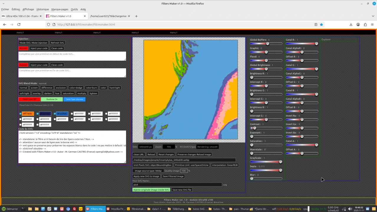 gain inside way before screenshot filtersmaker v1 0 auteur M German CASTRO France