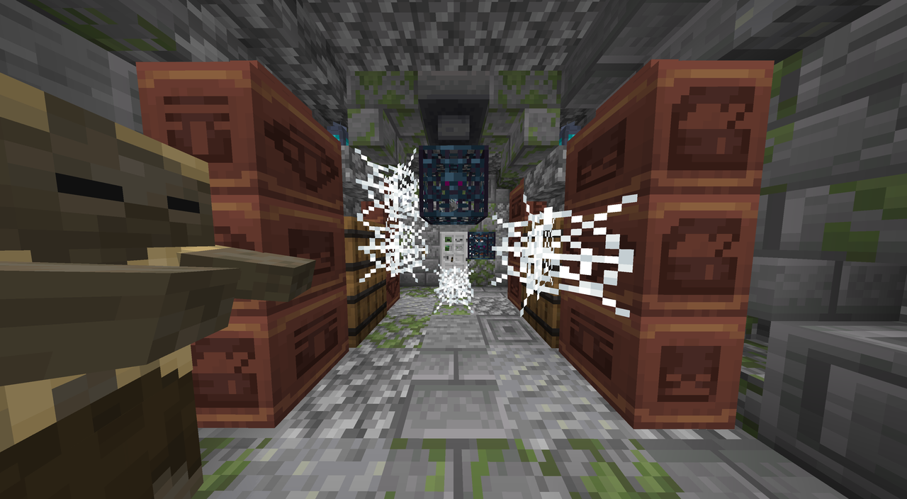 the first room of the overhauled dungeon with medium graded loot