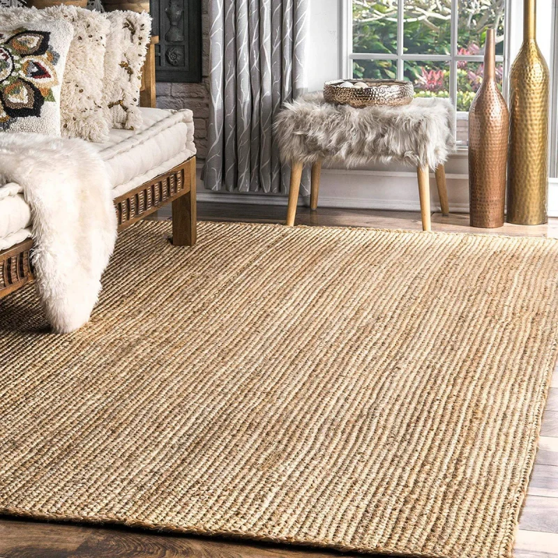 Natural Jute Rugs - Eco-friendly braided fiber carpets for sustainable living