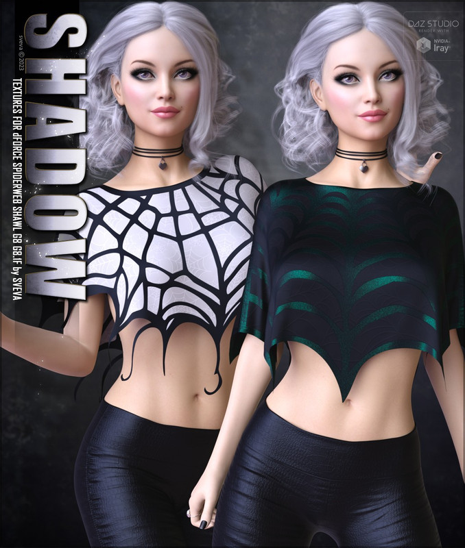 Shadow Textures for dForce Spiderweb Shawl