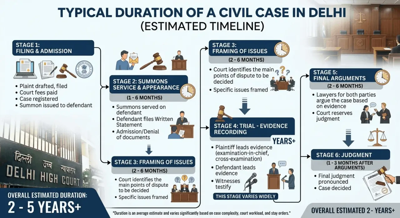 How Long Does a Civil Case Take in Delhi?