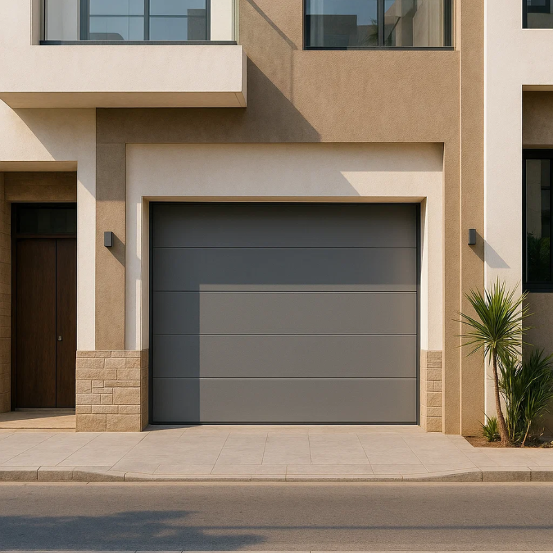 Porte sectionnelle de garage résidentiel moderne