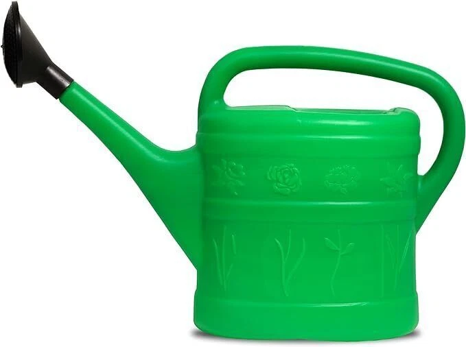 10L Green Lightweight Watering Can with Rose Head