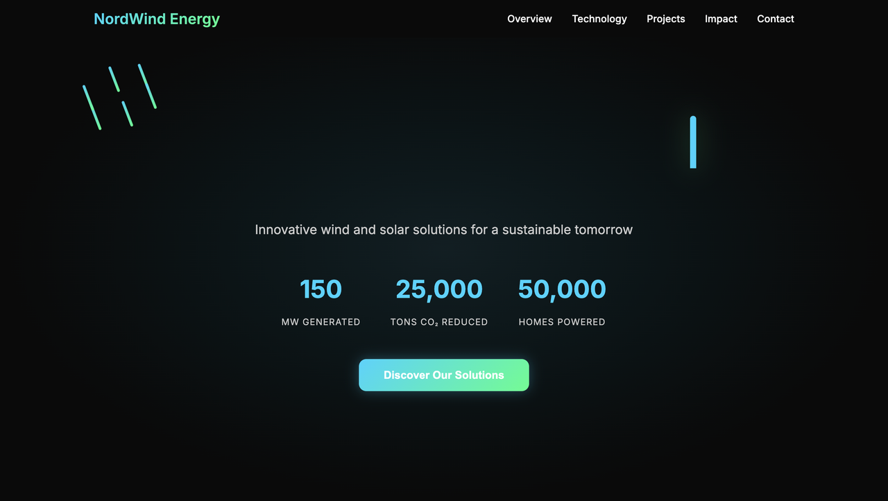 Demo One Website Preview