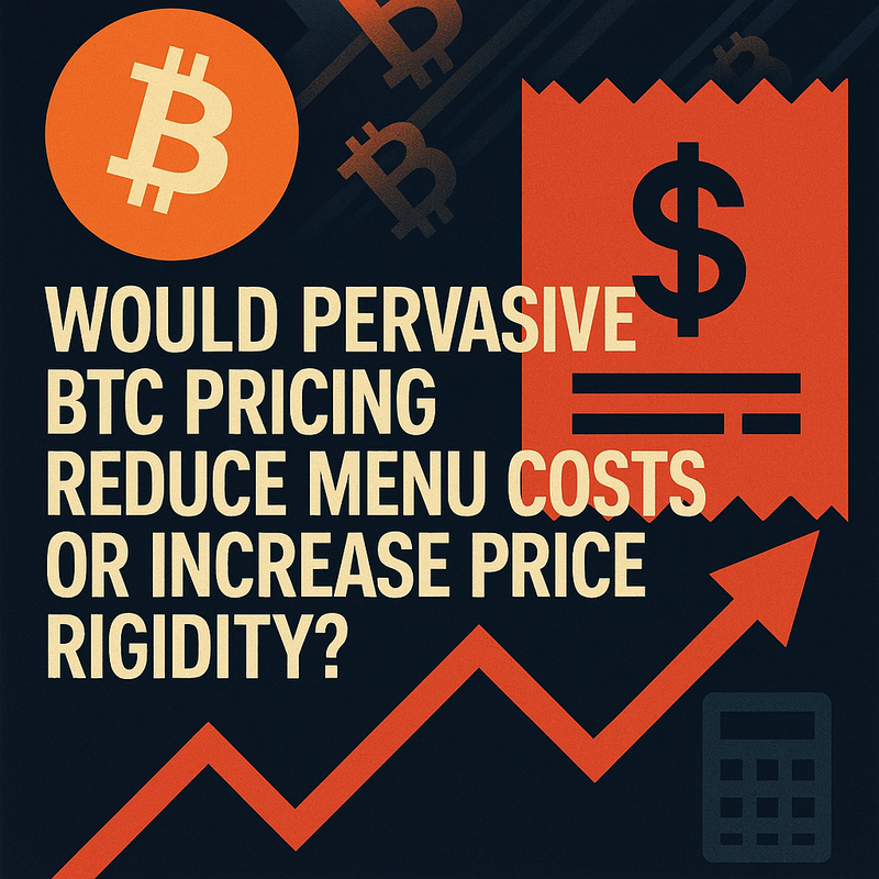 Would pervasive BTC pricing reduce menu costs or increase price rigidity?
