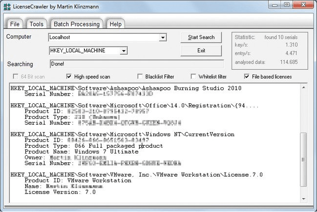 LicenseCrawler 2.6.2644.0