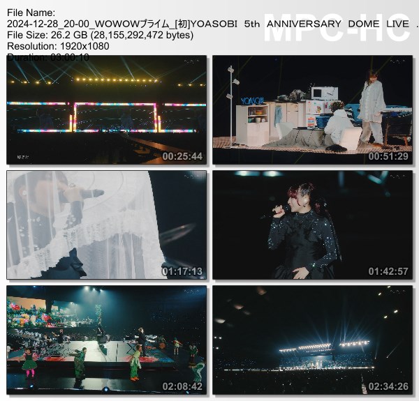 [TV-Variety] YOASOBI 5th ANNIVERSARY DOME LIVE 2024 “超現実” (WOWOW Prime 2024.12.28)