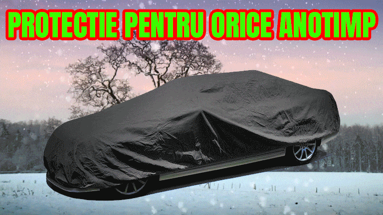 Husa tip prelata auto pentru DACIA NOVA 1996 - 2003,culoare negru, material textil impermeabil, rezistanta la intemperii praf UV, CARPASSION Husa Protectie