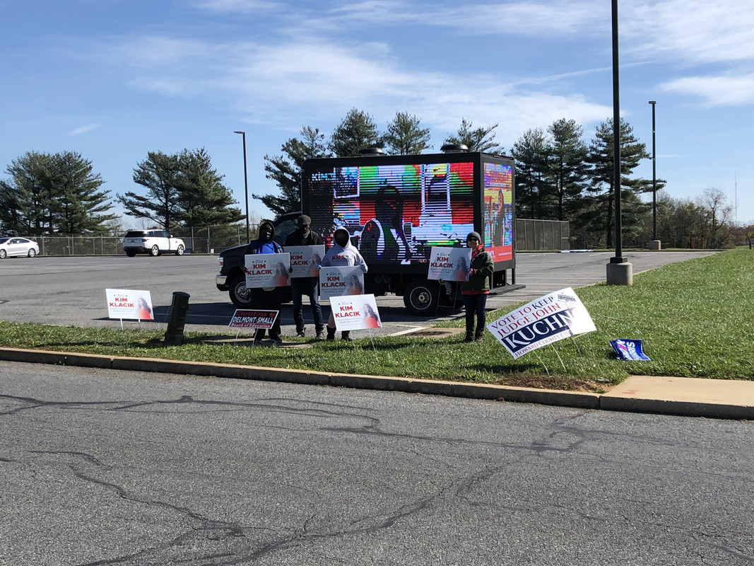 Klacik-Jumbotron-Howard-HS-election-day