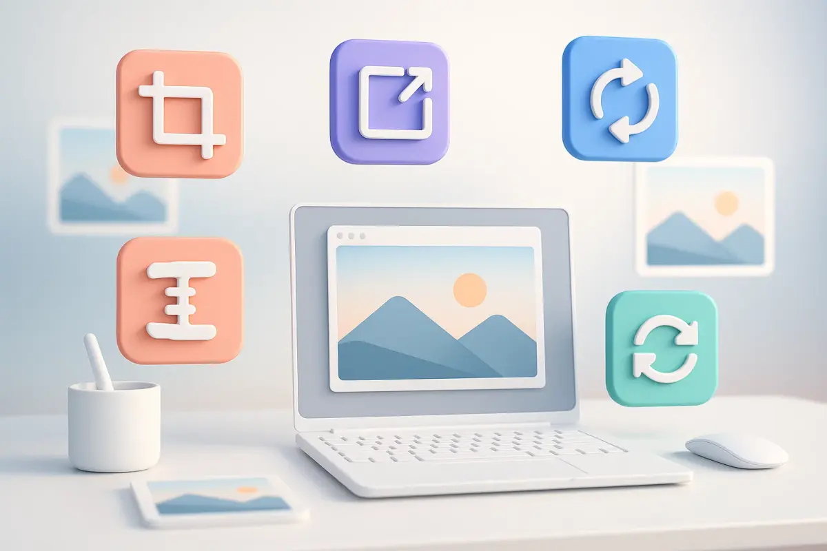 Person using image editing tools