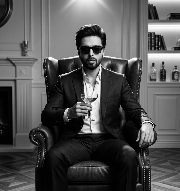 AI-generated example result for the creative-images prompt: Monochrome Luxury Lounge Wingchair Portrait by Prompt Craft