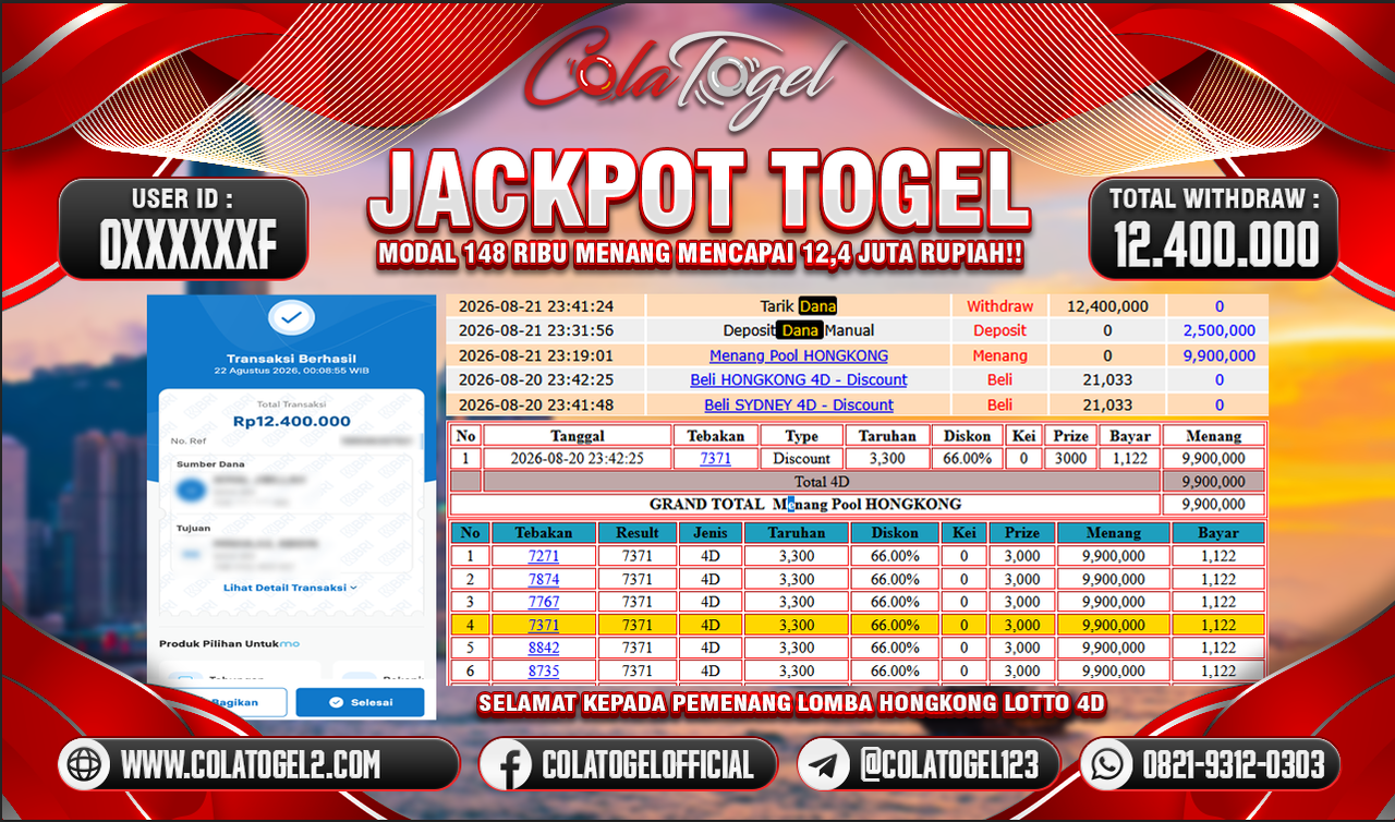 JACKPOT HONGKONG LOTTO!!