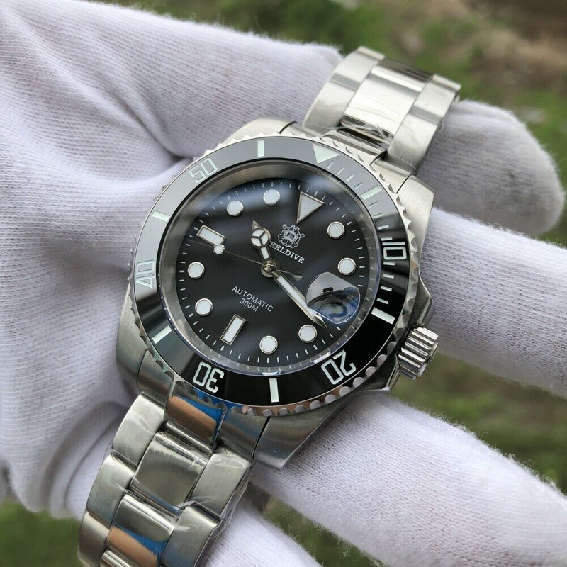 Steeldive SD1953 Black Sub 300M Automatic Diver Watch photo 6