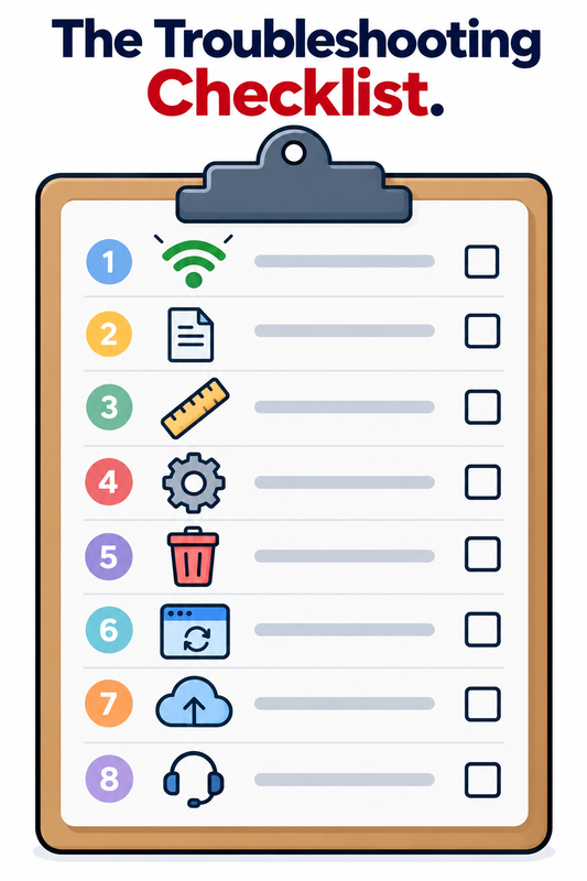 Eight-step troubleshooting checklist for Claude PDF upload errors