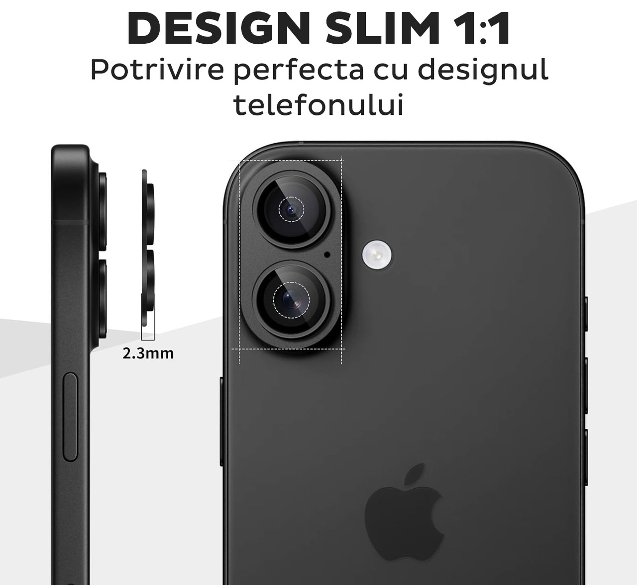 Folie Camera din sticla pentru iPhone 17, Full Cover, Protectie Completa, Daden, Ultra Rezistenta, Calitate Premium, Argintiu 61l22AW4f6L AC SL1500