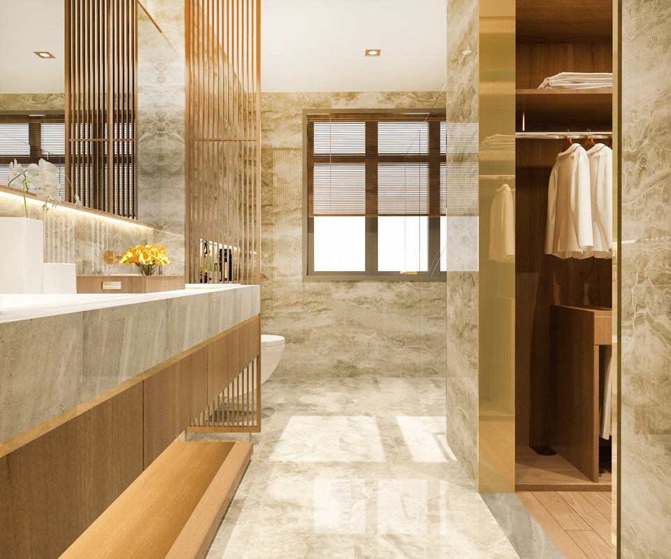 Modern Marble Floor Tiles Design In A Soothing Cream Colour
