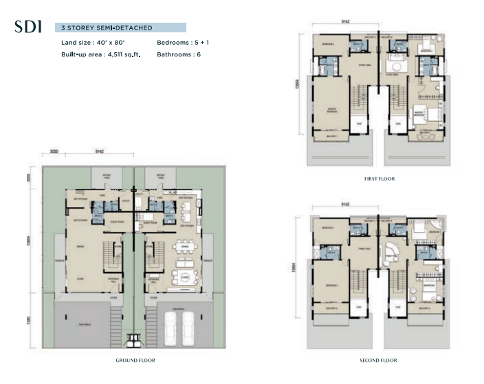 Sierra Hijauan Phase 2F Type A floor plan in Ampang, Kuala Lumpur