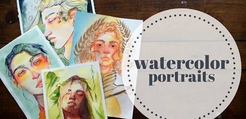 Watercolor Portraits – Dynamic Atmosphere and Whimsical Skin Tones