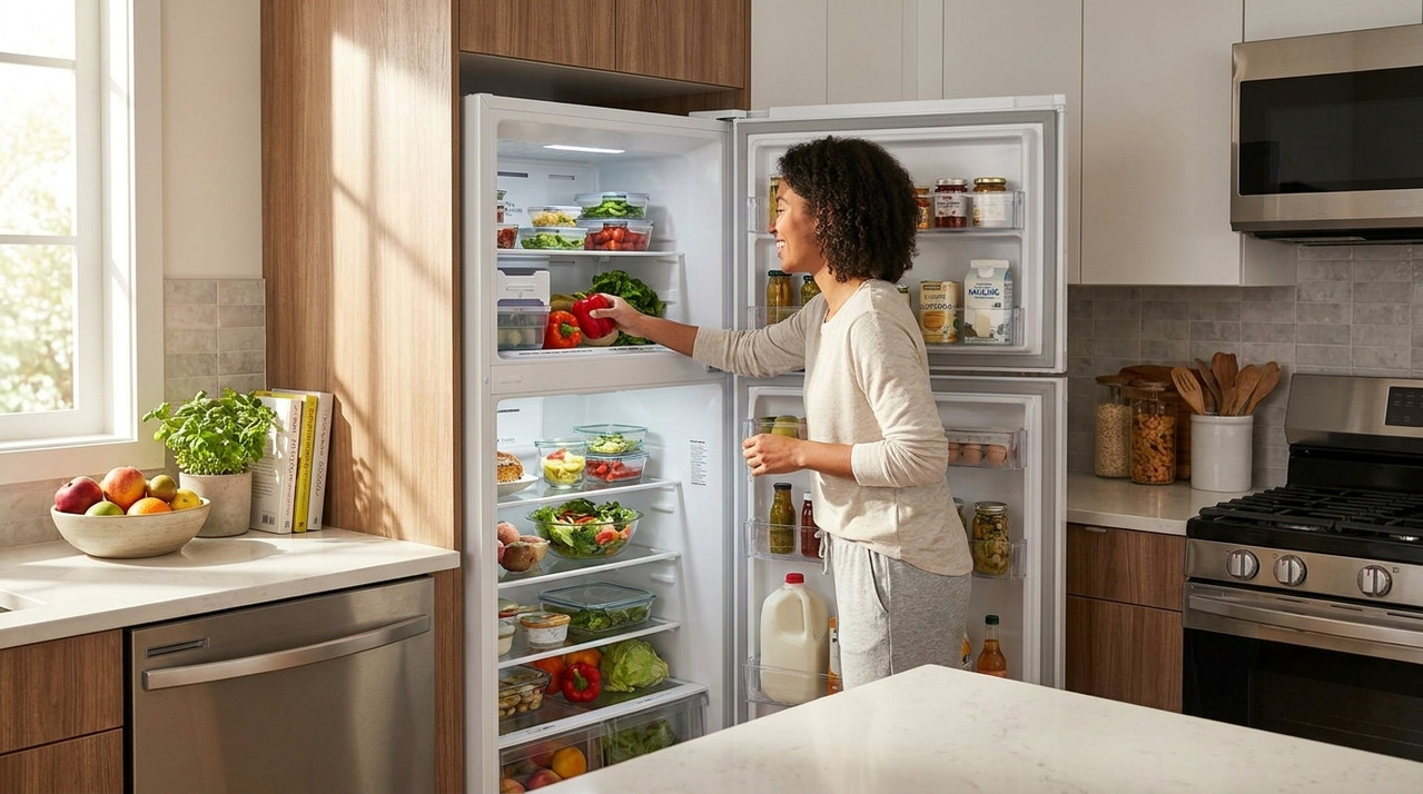Refrigerador TCL Top Mount P545TMN de color gris