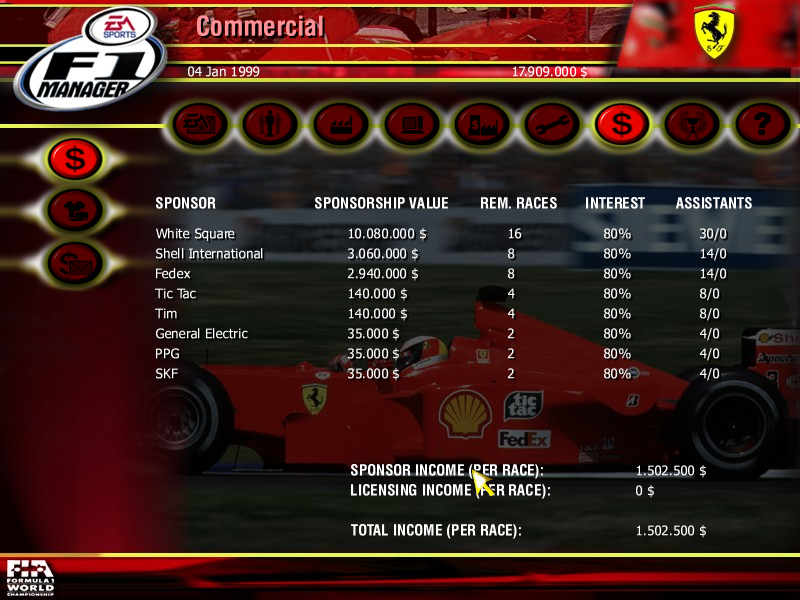 Ferrari Sponsors