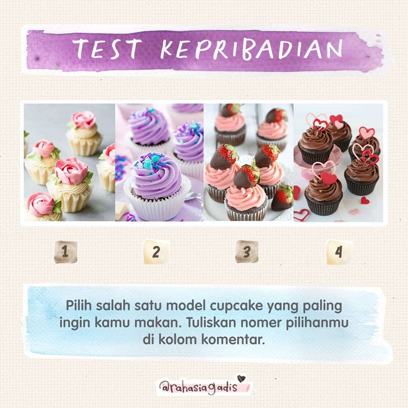 Pilih satu cupcake pilihan