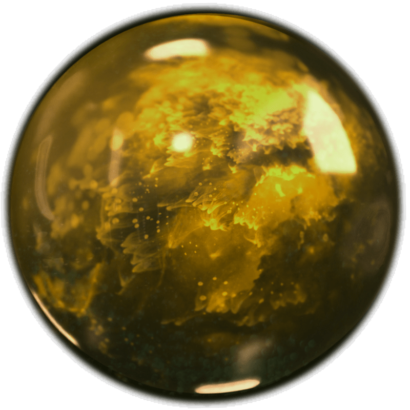 Yellow Crystal Sphere