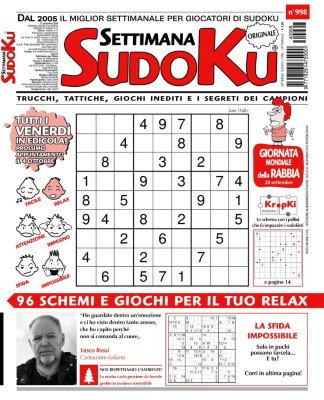 Settimana Sudoku N.998 - 27 Settembre 2024