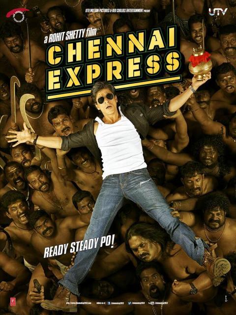 Poster of Chennai Express 2013 Full Hindi Movie Download BluRay 720p Poster of Chennai Express 2013 720p Hindi BluRay Full Movie Download HD