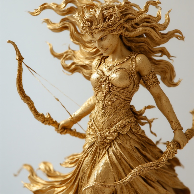 A-Gold-sculpture-of-an-Goddes-6