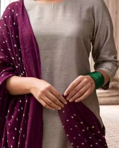 Women Embrodery Work Kurta Set Color 1 (KS135)