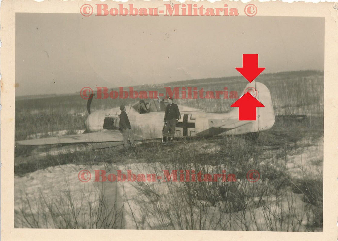 B97 Foto Jagdflugzeug Focke-Wulf Fw 190 weiße Wintertarnung Werksnummer 840 TOP