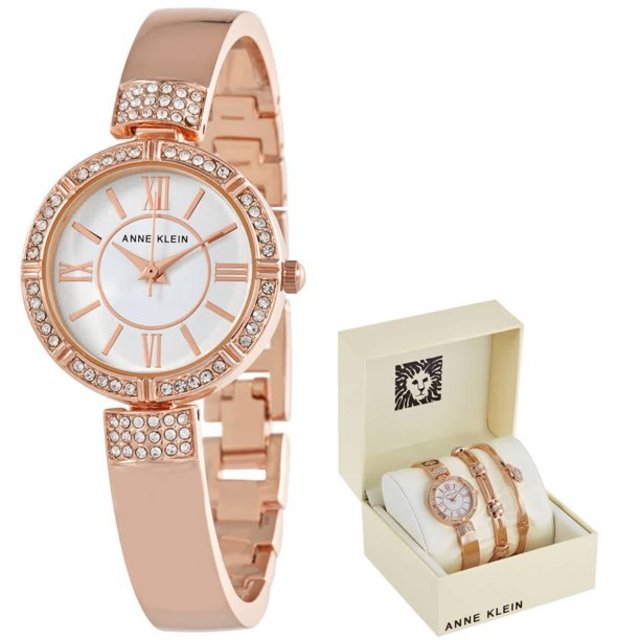 Anne Klein Women\'s AK/1617INST Swarovski Crystal-Accented Watch Amazon.com: Anne Klein Women main image 4